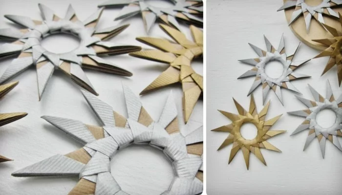 Sterne basteln für Weihnachten mit Origami Anleitung weihnachten dekoration schritt 8