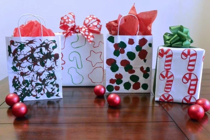 geschenke origenell verpacken weihanchtsbasteln geschenkideen weisse tuete