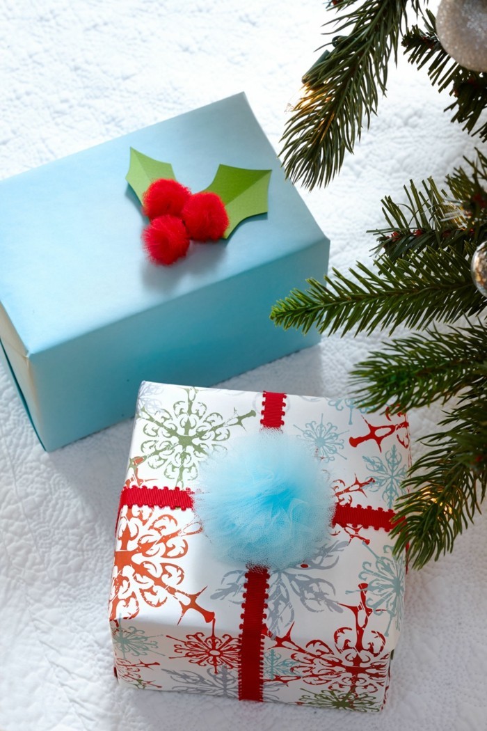 geschenkpapier weihnachten diy ideen drucktechnik