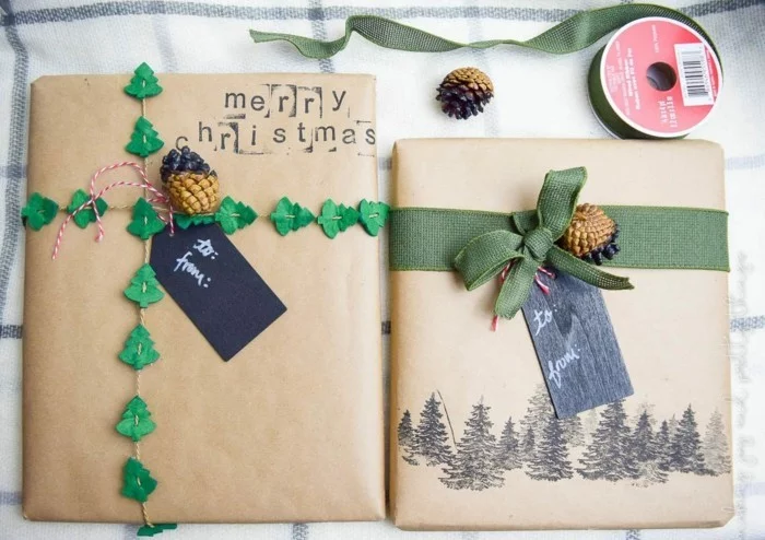 geschenkpapier weihnachten diy ideen kreative geschenkideen