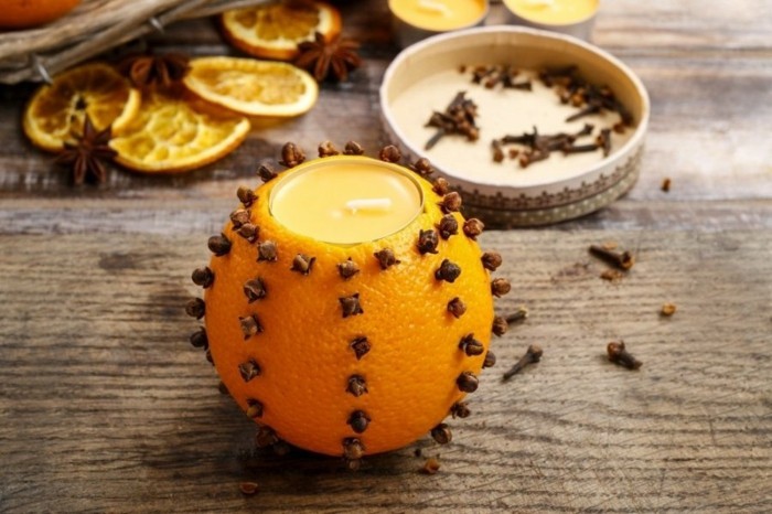 gewürznelken orange duftkerze selber machen