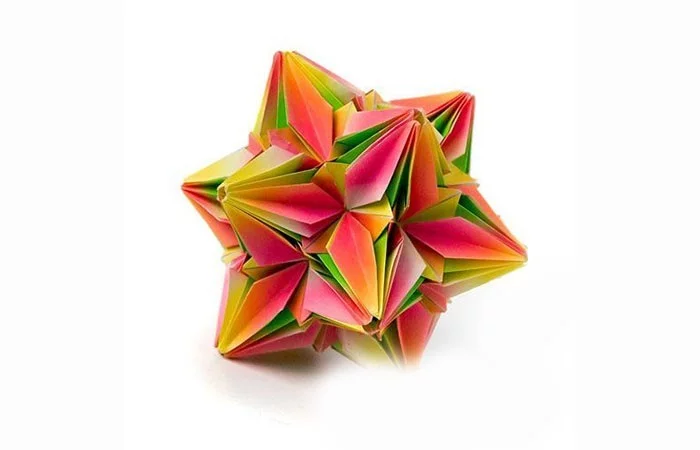 herrnhuter stern selber basteln 3d weihnachtsstern origami
