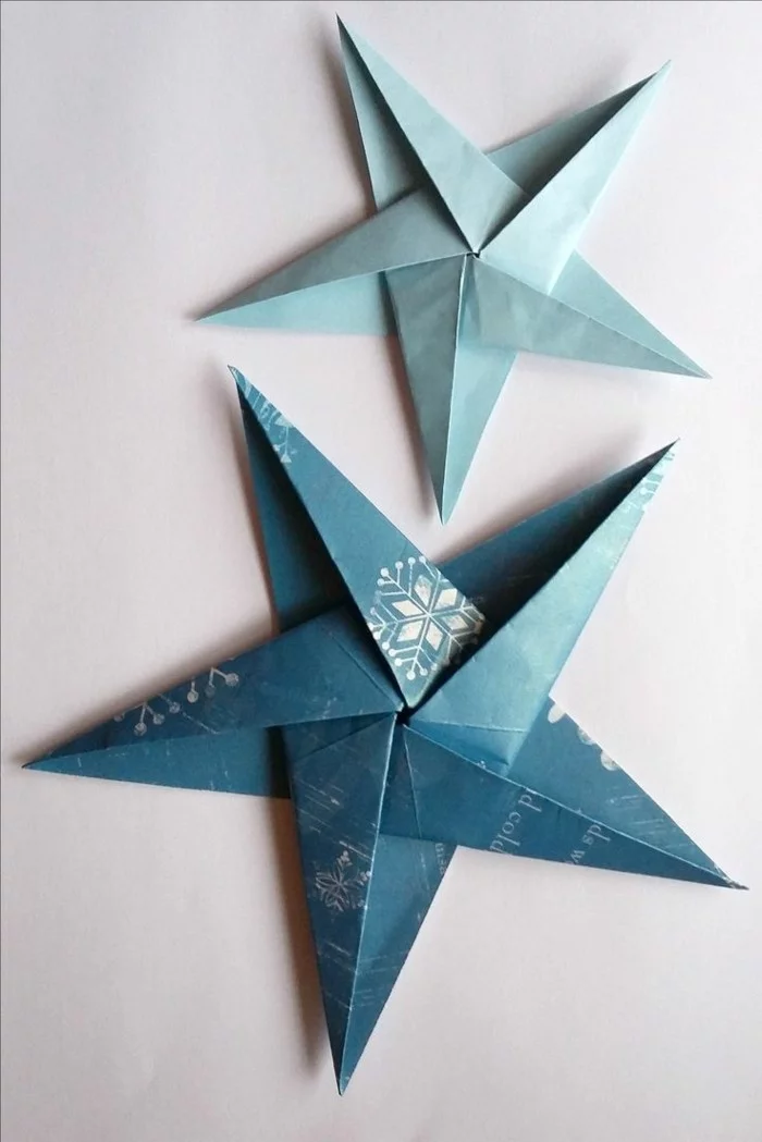 origami weihnachten stern anleitung einfach geschenkpapier