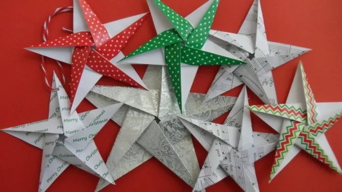 origami weihnachten stern anleitung einfach
