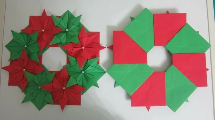 origami weihnachten stern anleitung gelber star adventskranz selber machen