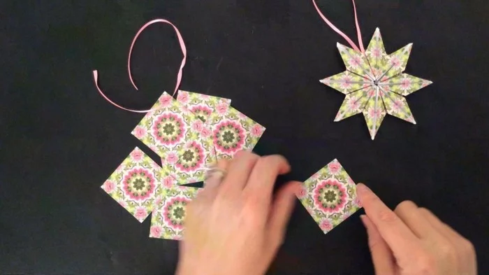 origami weihnachten stern anleitung gelber star ornamente weihnachten