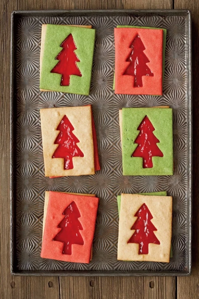weihnachtsdessert christbaum motiv kekse backen