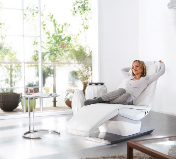 weißer relax stuhl elegant