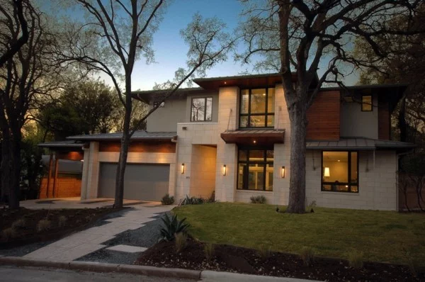 Granitplatten moderne Häuser bauen mit einem tollen Vorhof