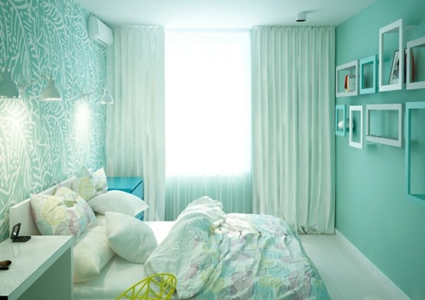 Pastellgrün Wohnideen gemütliches Schlafzimmer