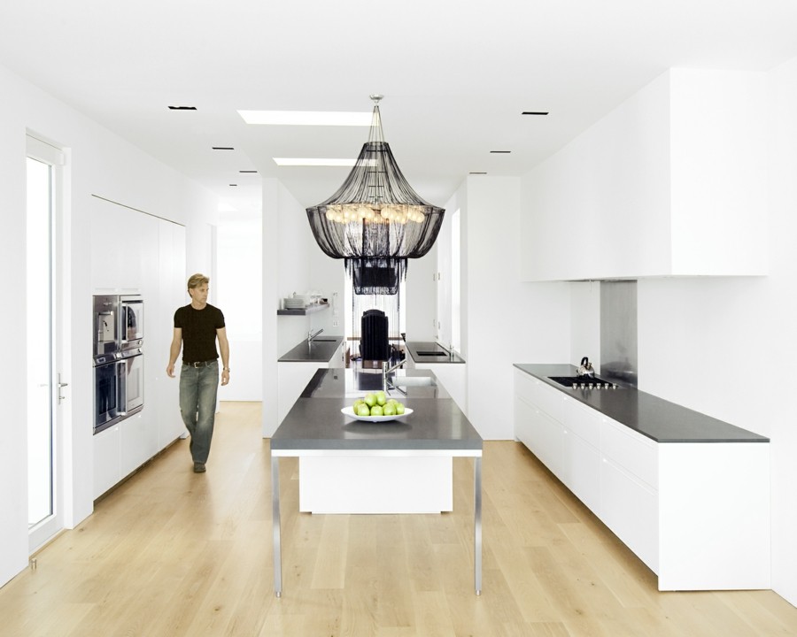 kronleuchter modern weiße küche ausgefallener leuchter