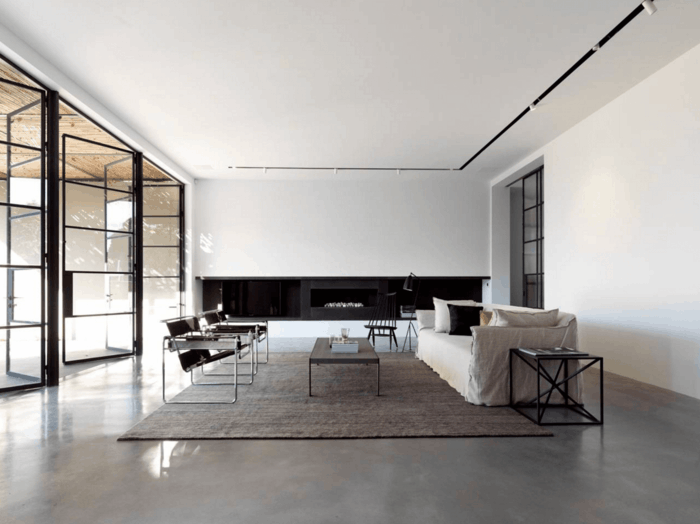 minimalistisch wohnen modernes wohnzimmer einrichten natürliche farben