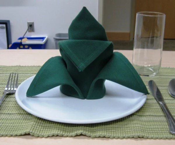 origami servietten falttechnik blume