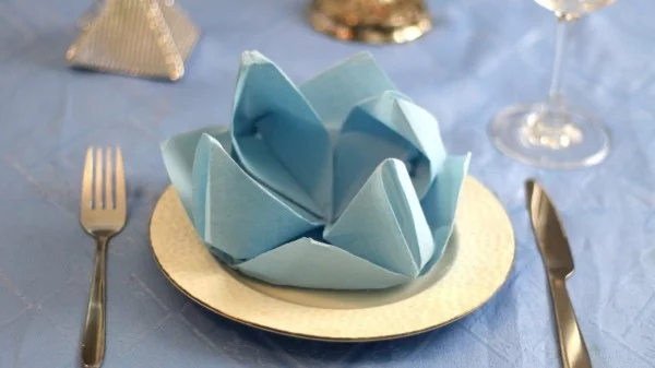 tischdeko mit einfachem origami