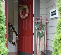 Weihnachtsdeko für Hauseingang breitet festliche Stimmung aus – 44 Outdoor Dekoideen