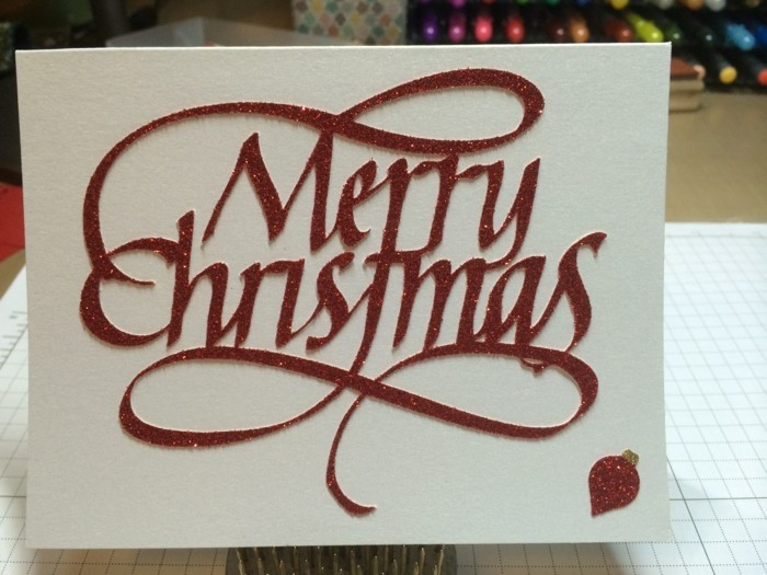 weihnachtskarte basteln scherenschnitt weihnachten schrift