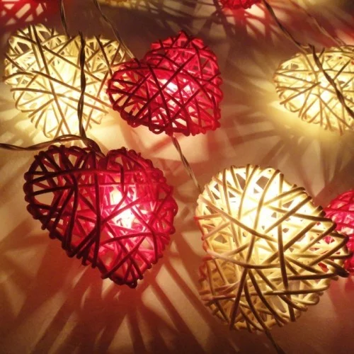 Lichtgestaltung Valentinstag Ideen