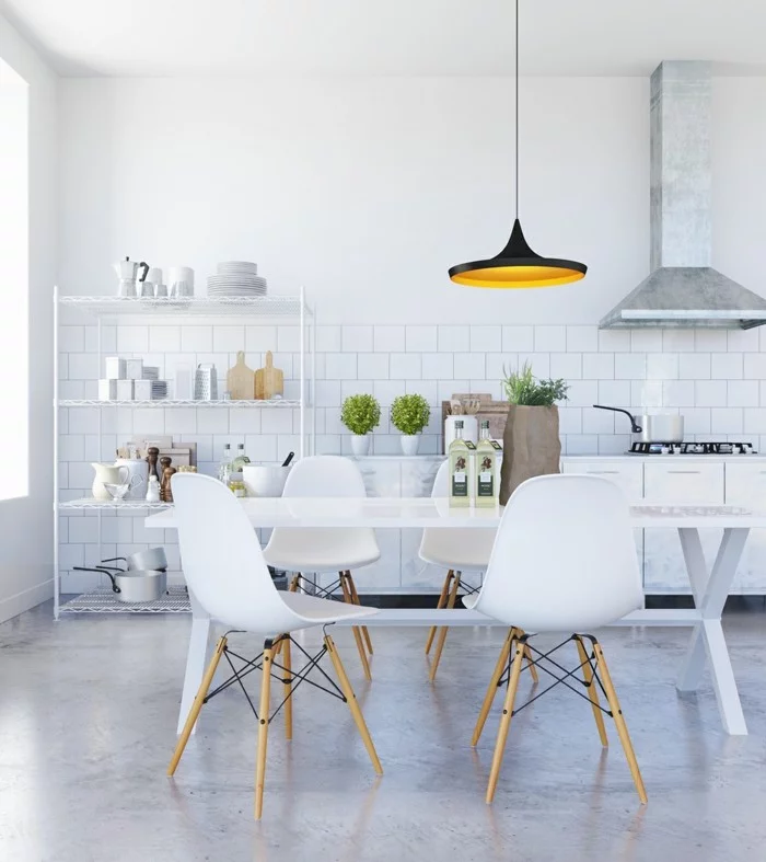 betonboden polierter betonboden weiße küche