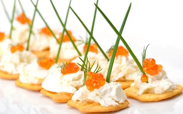 caviar käse schnittlauch party fingerfood ideen