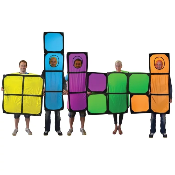 gruppenkostueme tetris - tolle verkleidung zu Fasching 