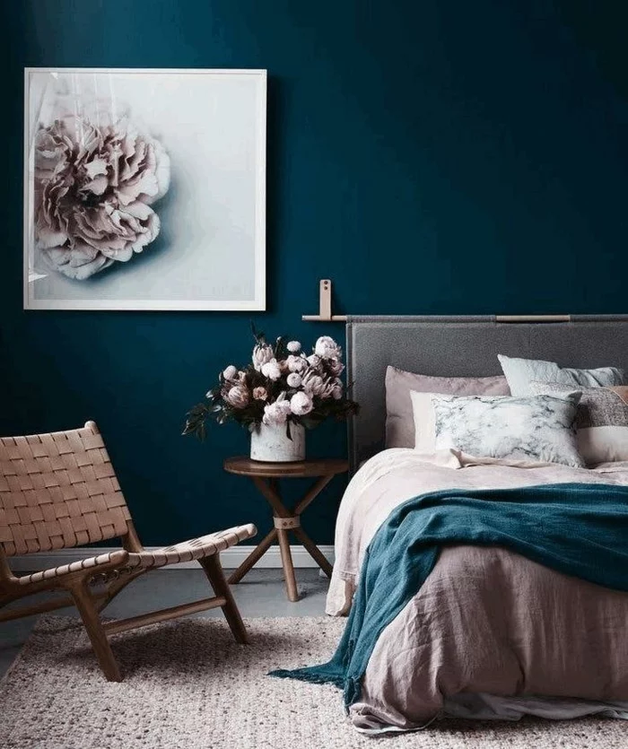 indigo wandfarbe schlafzimmer farben trends