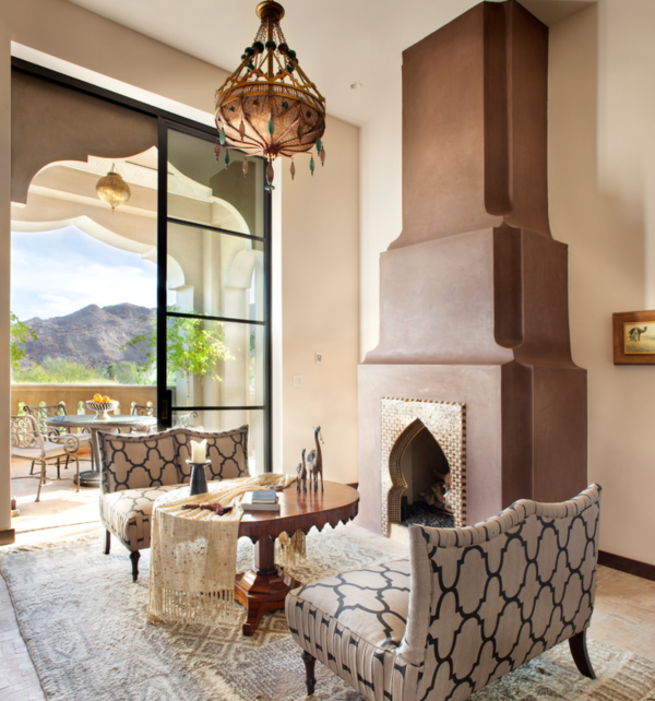 marokkanische lampe hängelampe wohnzimmer schöne feuerstelle frische muster