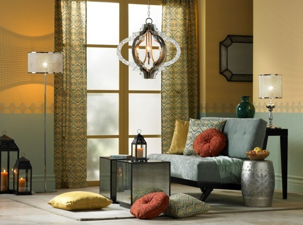 marokkanische lampe moderne hängelampe gemütliches wohnzimmer schön beleuchtet
