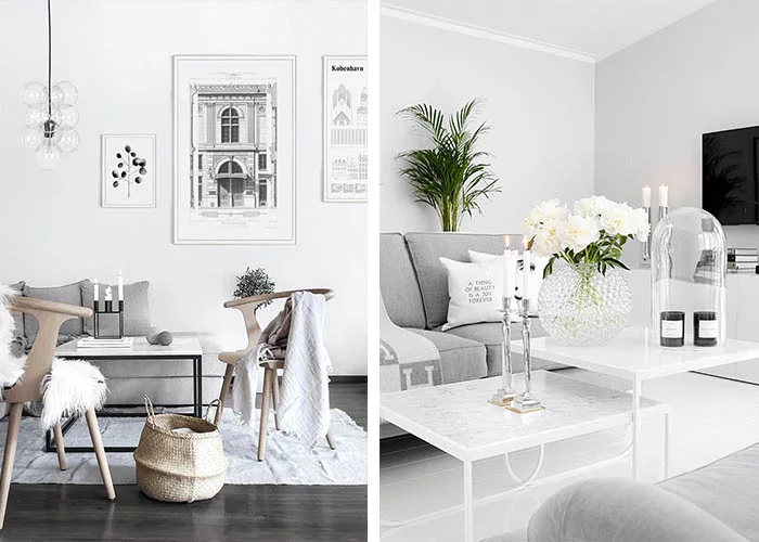 minimalistisch einrichten elegante deko wohnideen wohnzimmer