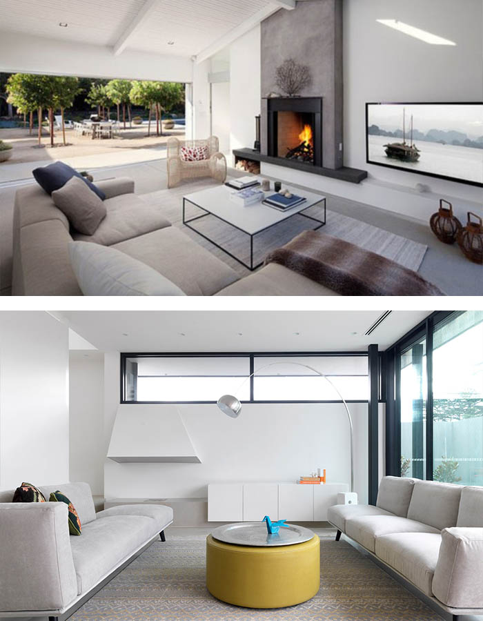 minimalistisch einrichten gemütliches wohnzimmer einrichten dezente akzente