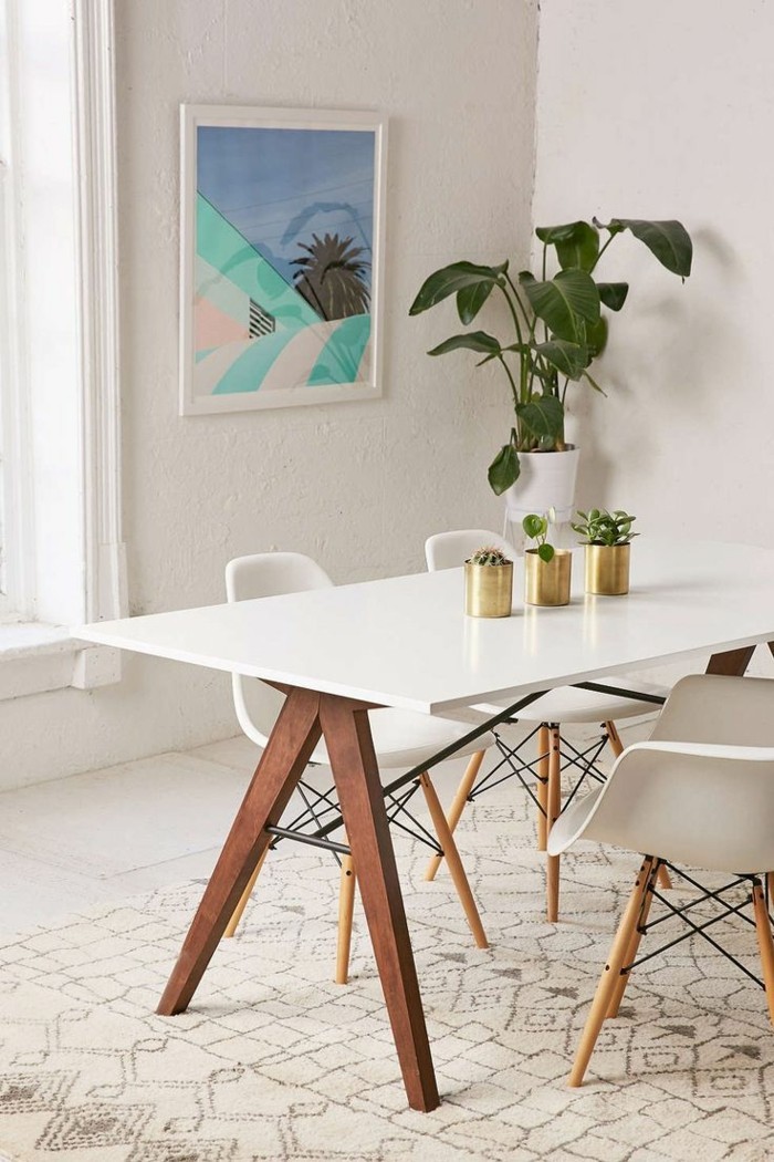 moderne stühle esszimmer skandinavischer stil helle farben