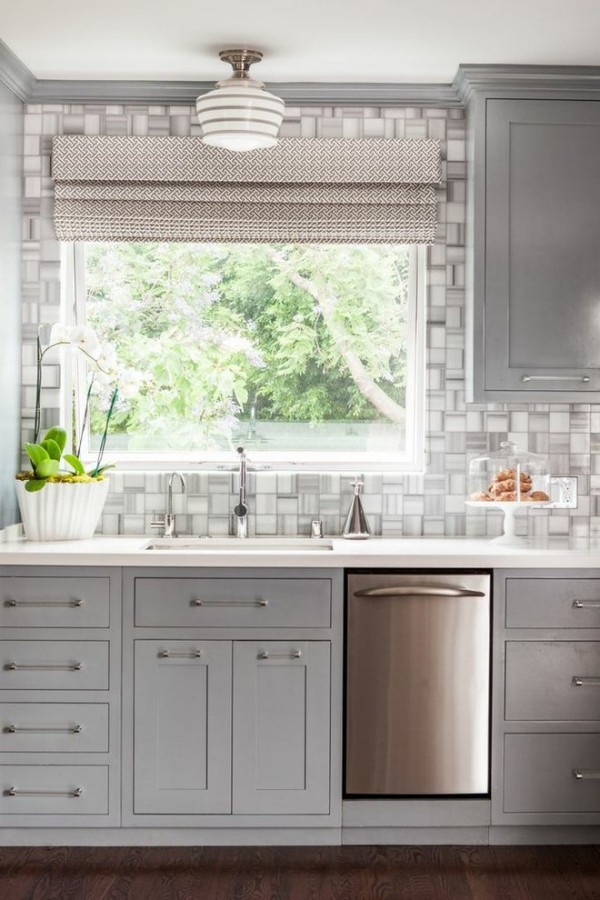 zimmer einrichten graue küchenfronten schöne küchenrückwand