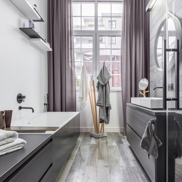 zimmer einrichten modernes badezimmer einrichten grau