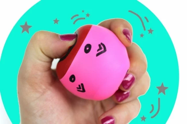 DIY Anti Stressball aus Lufballon in Pink 