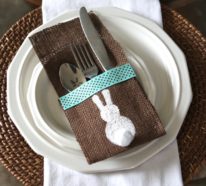 Bestecktasche basteln und die festliche Tischdeko zu Ostern selbst bestimmen