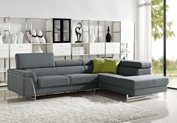 designer sofa ansprechende graue farbe