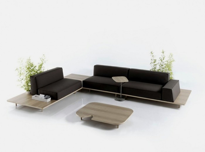designer sofa dunkelbeige und weiß
