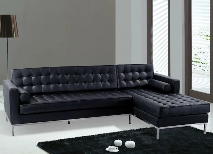 designer sofa dunkelschwarz