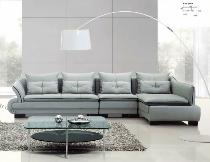 designer sofa im tollen hellblau