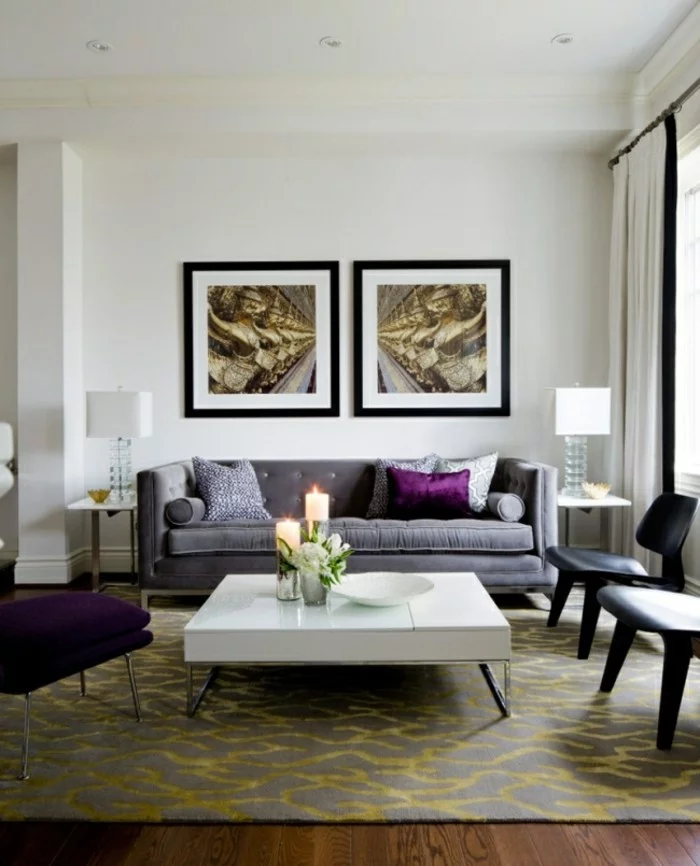 designer sofa tolle lila farbe