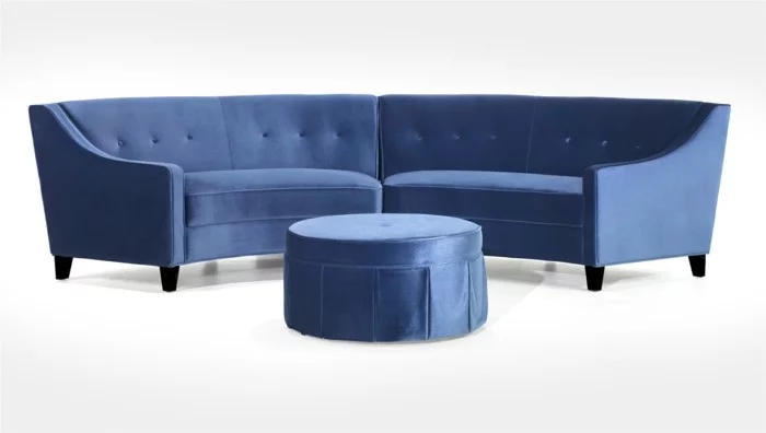 designer sofa tolles blau