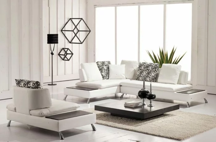 designer sofa weiße wohnlandschaft