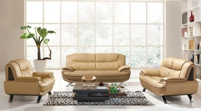 helles beige designer sofa