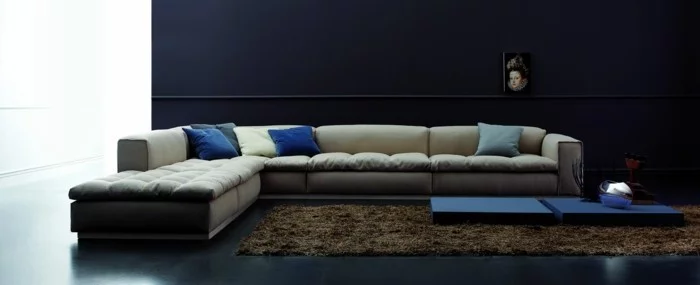 hellgrau designer sofa