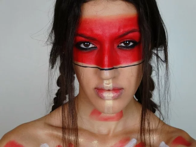make up ideen indianering schminken fasching karneval