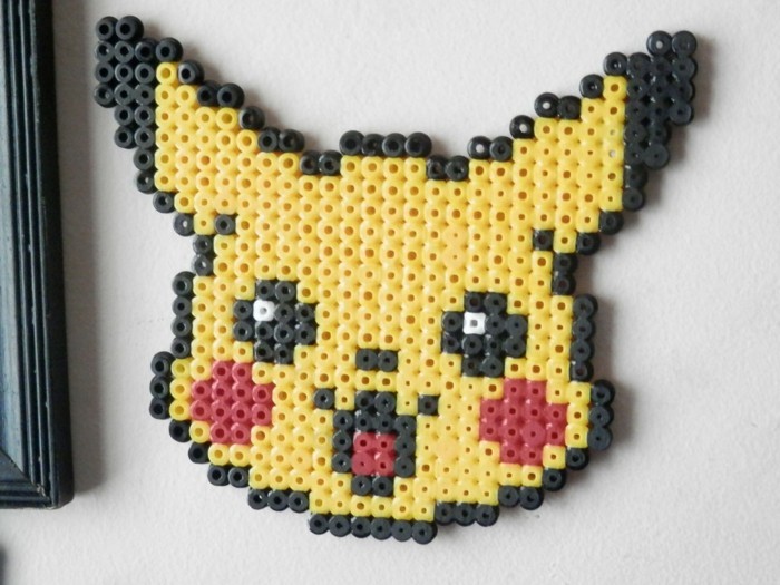 pikachu pokemon vorlage basteln mit bügelperlen