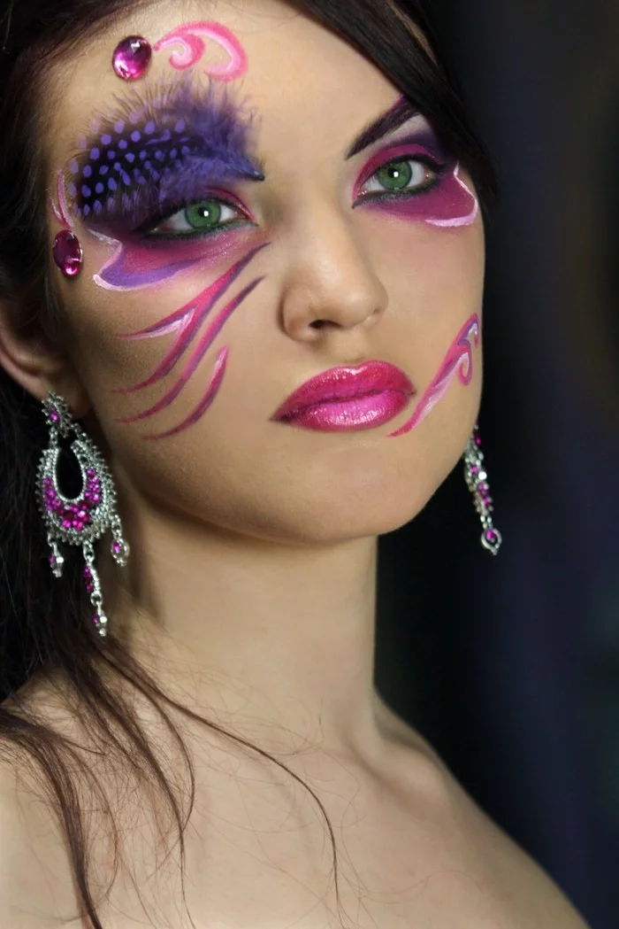 schminktipps karneval verrückte gesichtsschminke