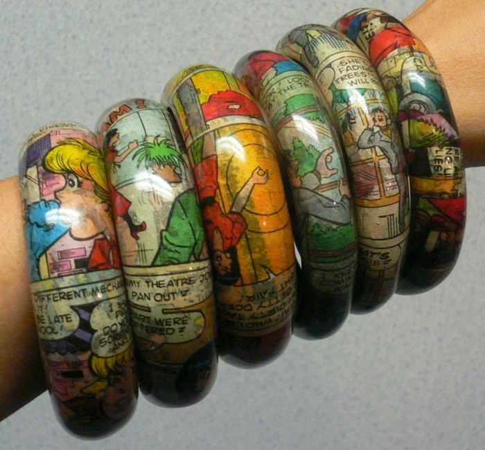 upcycling ideen zum selber machen comic armband