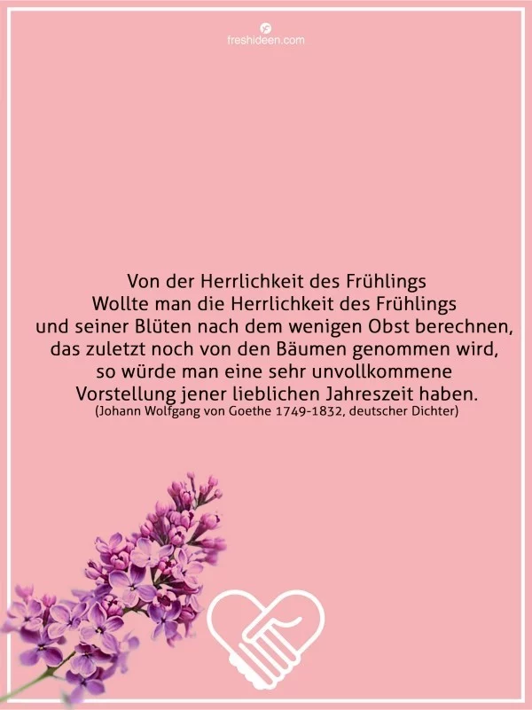 Goethe Zitate über Frühling