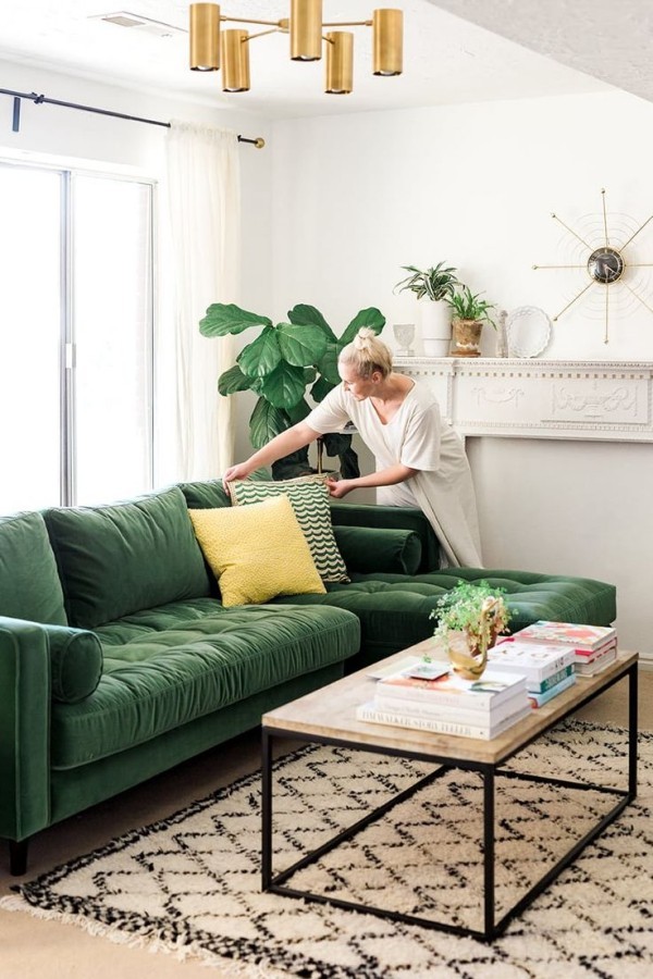 Tipps und Tricks Wohnzimmer Grün Deko Kissen frische Farben