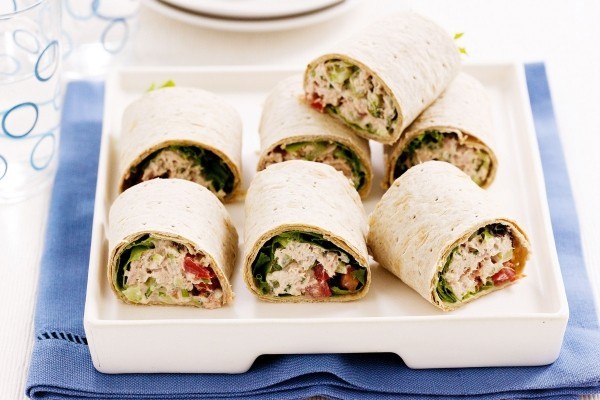 Tuna and salad mini wraps